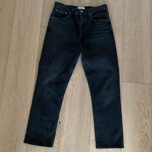 Agolde high rise straight leg crop Riley jeans